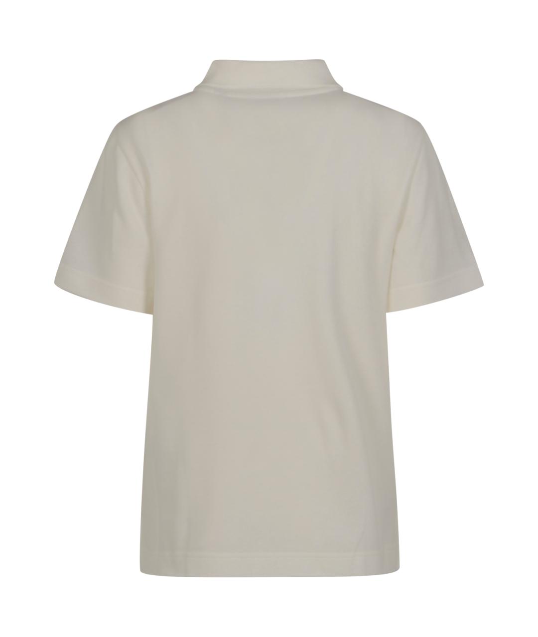 BURBERRY Белая хлопковая футболка, фото 2