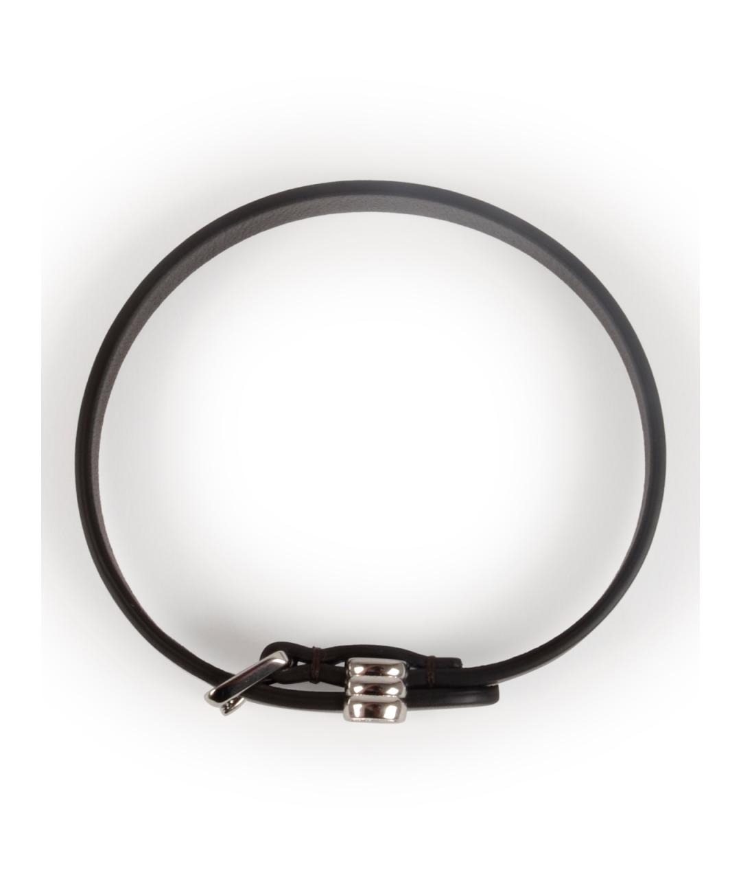 VALENTINO Коричневый кожаный браслет, фото 2