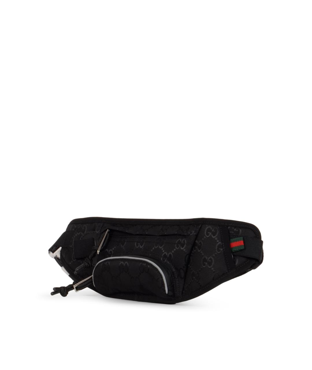 GUCCI Черная синтетическая поясная сумка, фото 2