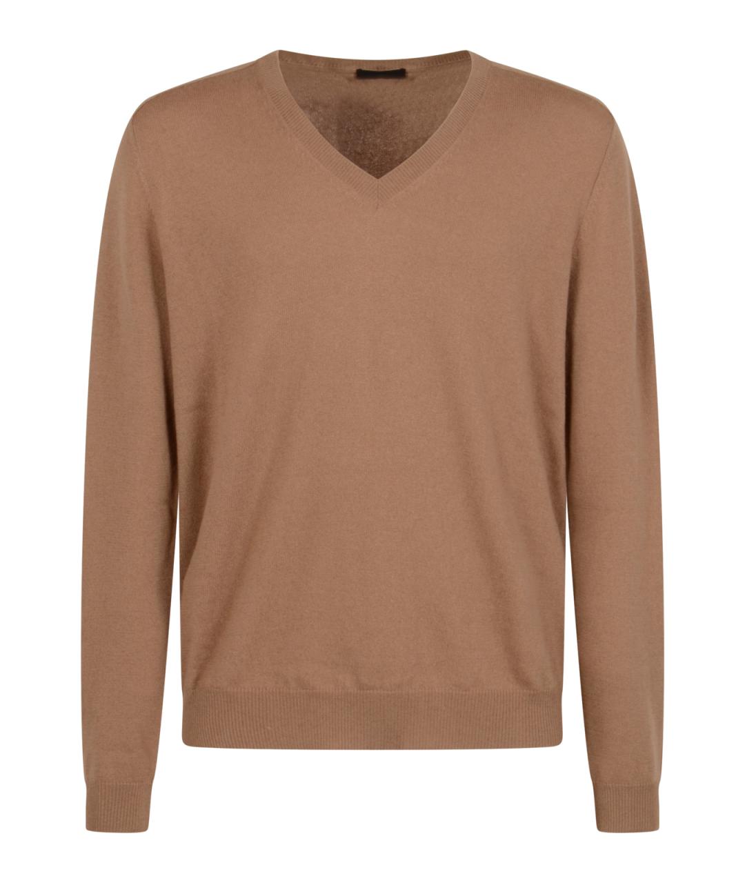 PRADA Бежевый кашемировый джемпер / свитер, фото 1