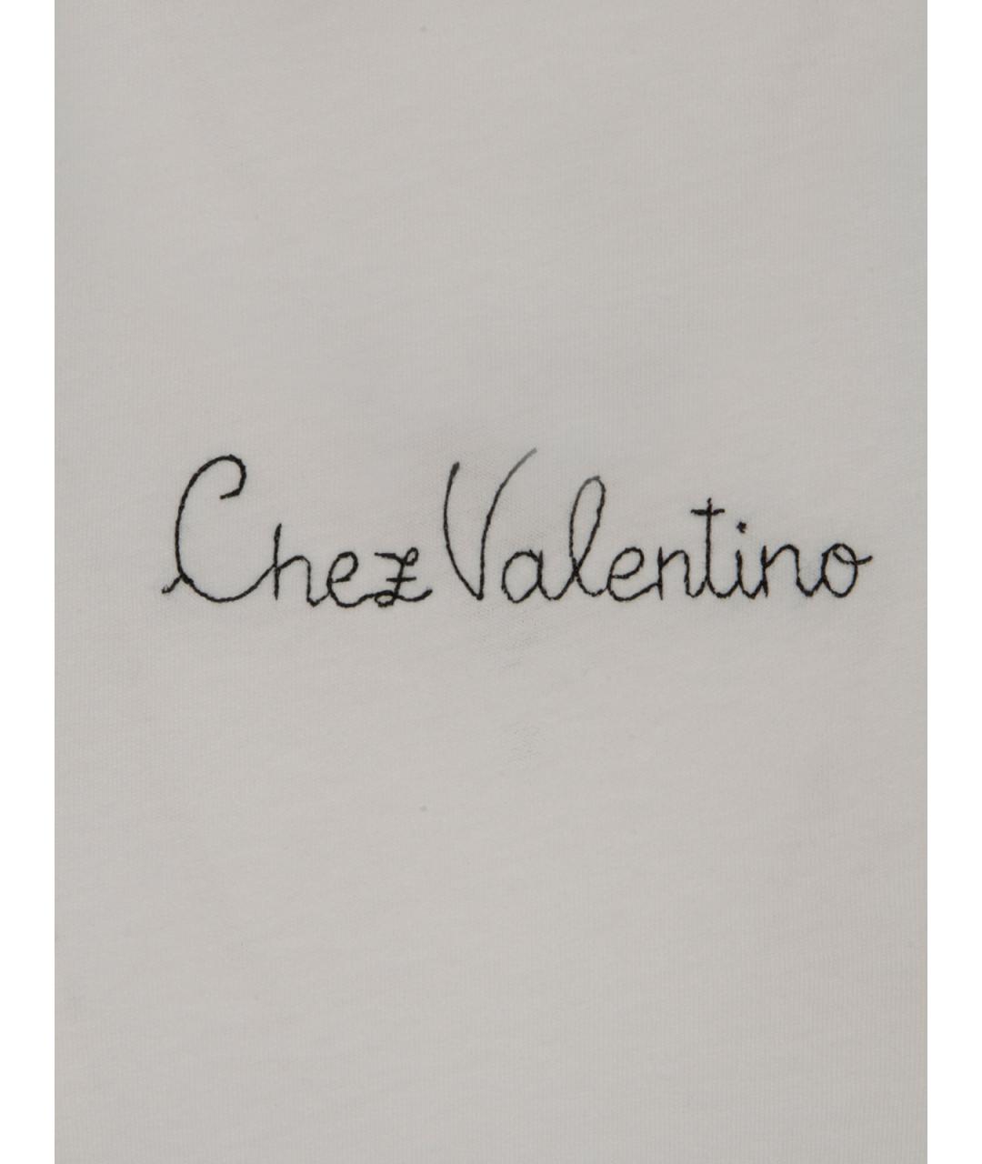 VALENTINO Бежевая хлопковая футболка, фото 3