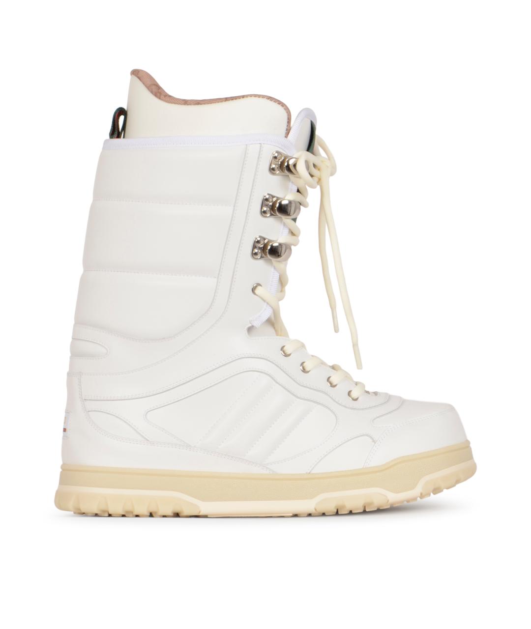 GUCCI Белые синтетические высокие ботинки, фото 1