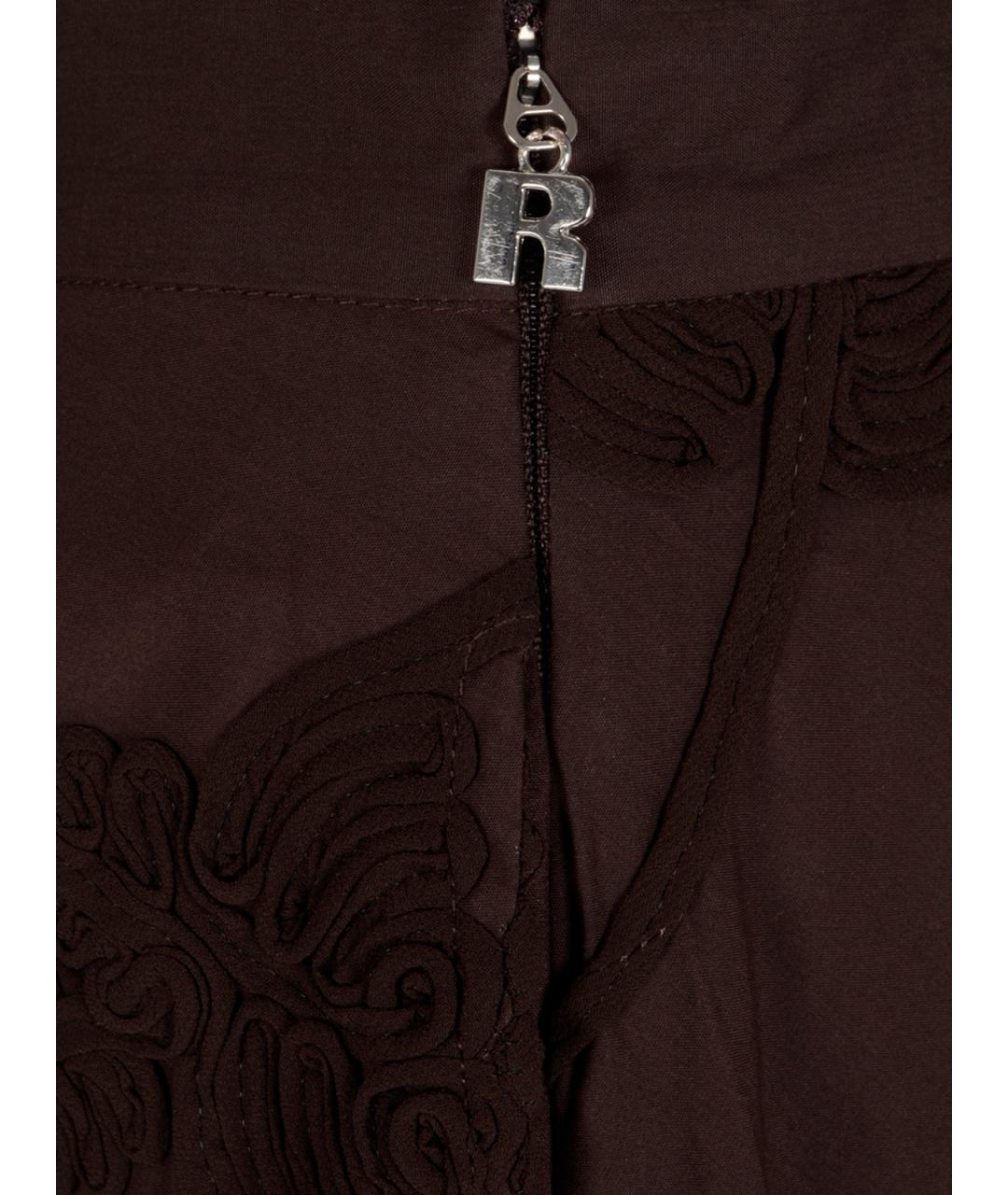 ROTATE Коричневая хлопковая юбка миди, фото 3