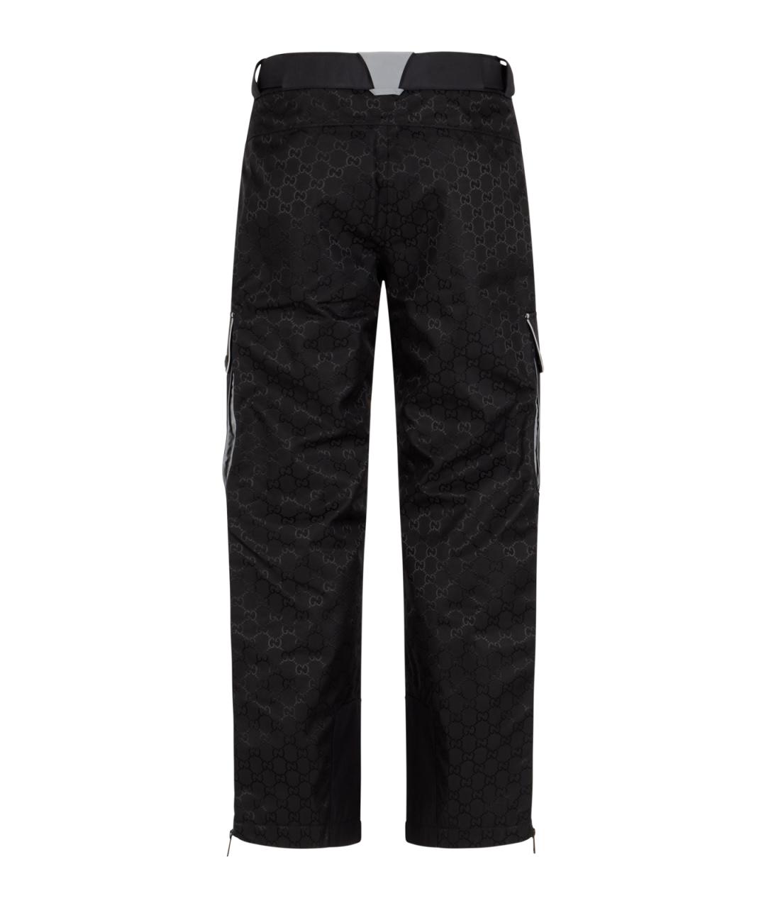 GUCCI Черные полиэстеровые повседневные брюки, фото 2