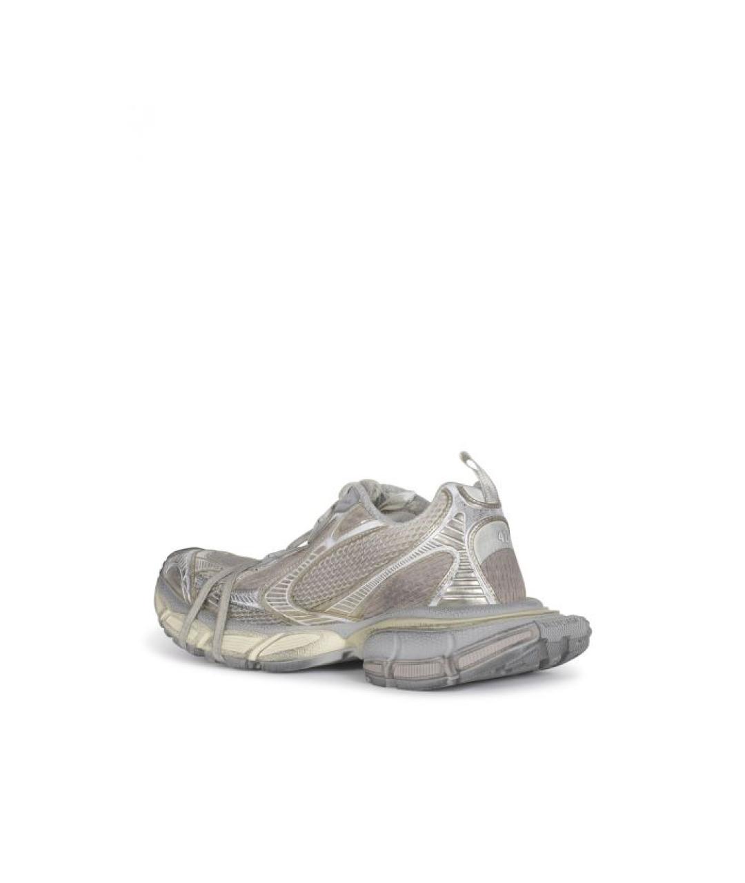 BALENCIAGA Бежевые синтетические низкие кроссовки / кеды, фото 3