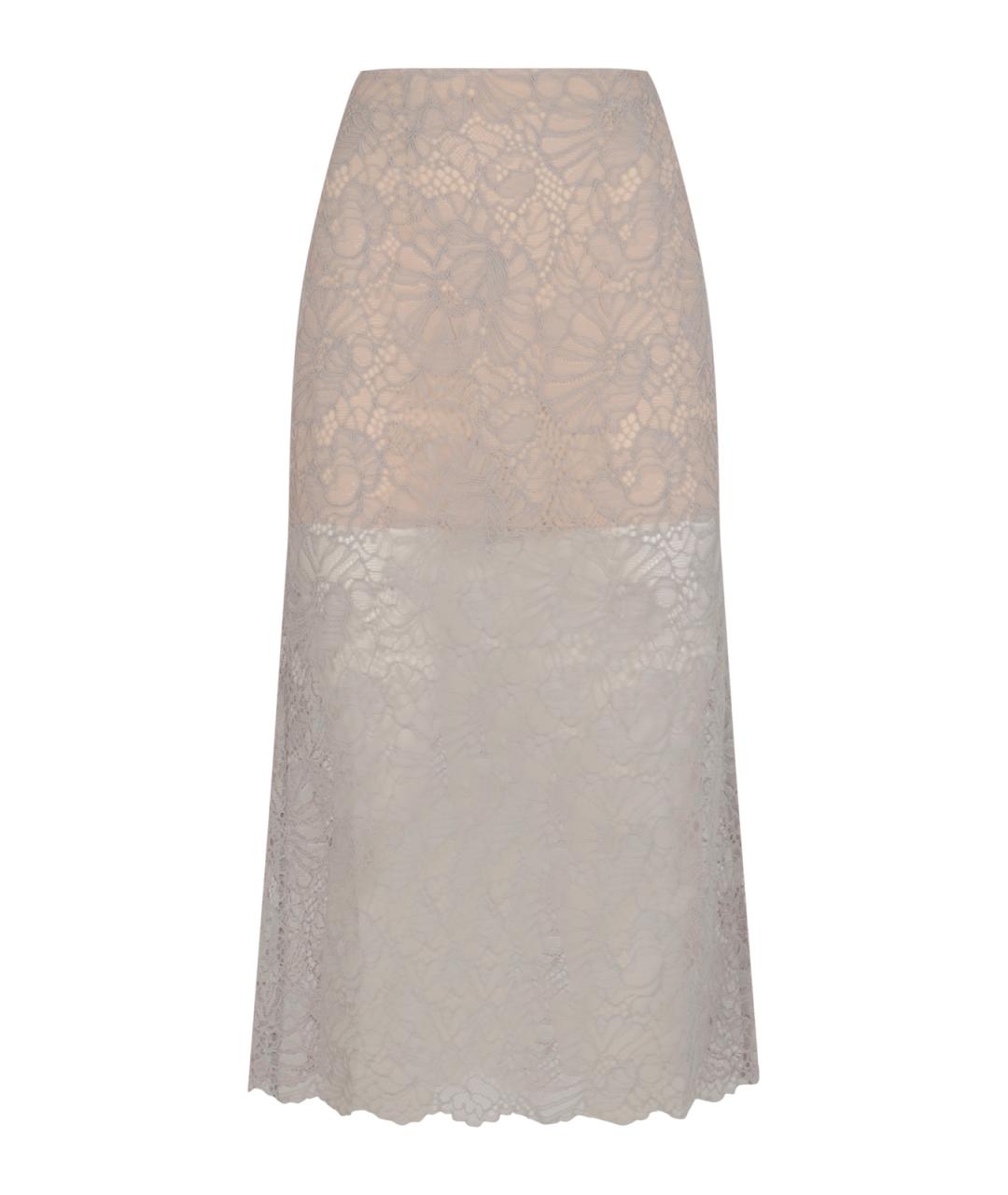 ROTATE Серая полиэстеровая юбка миди, фото 1