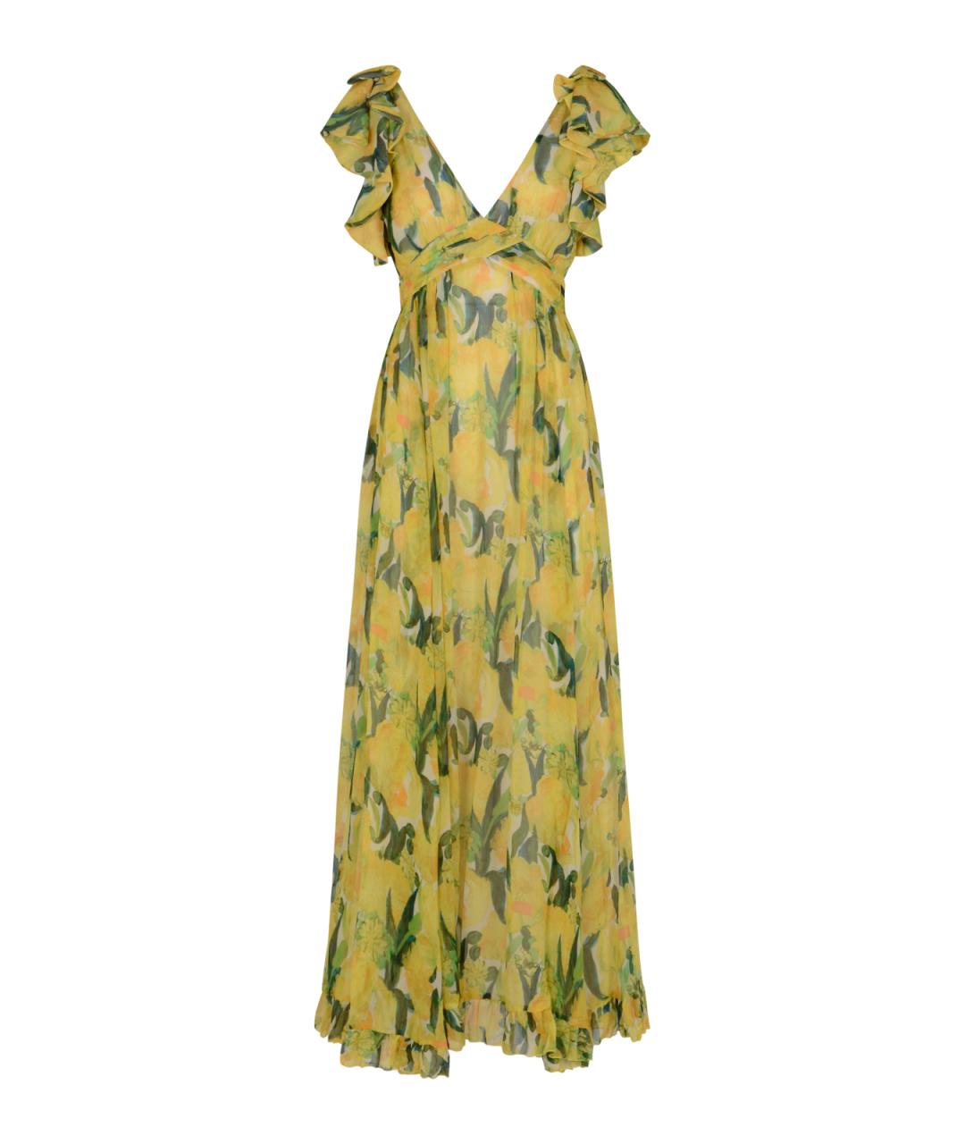 LA DOUBLEJ Желтое шелковое повседневное платье, фото 1