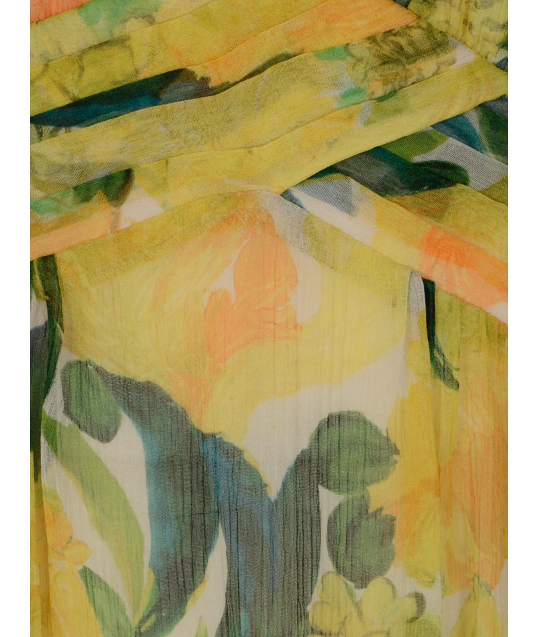 LA DOUBLEJ Желтое шелковое повседневное платье, фото 3