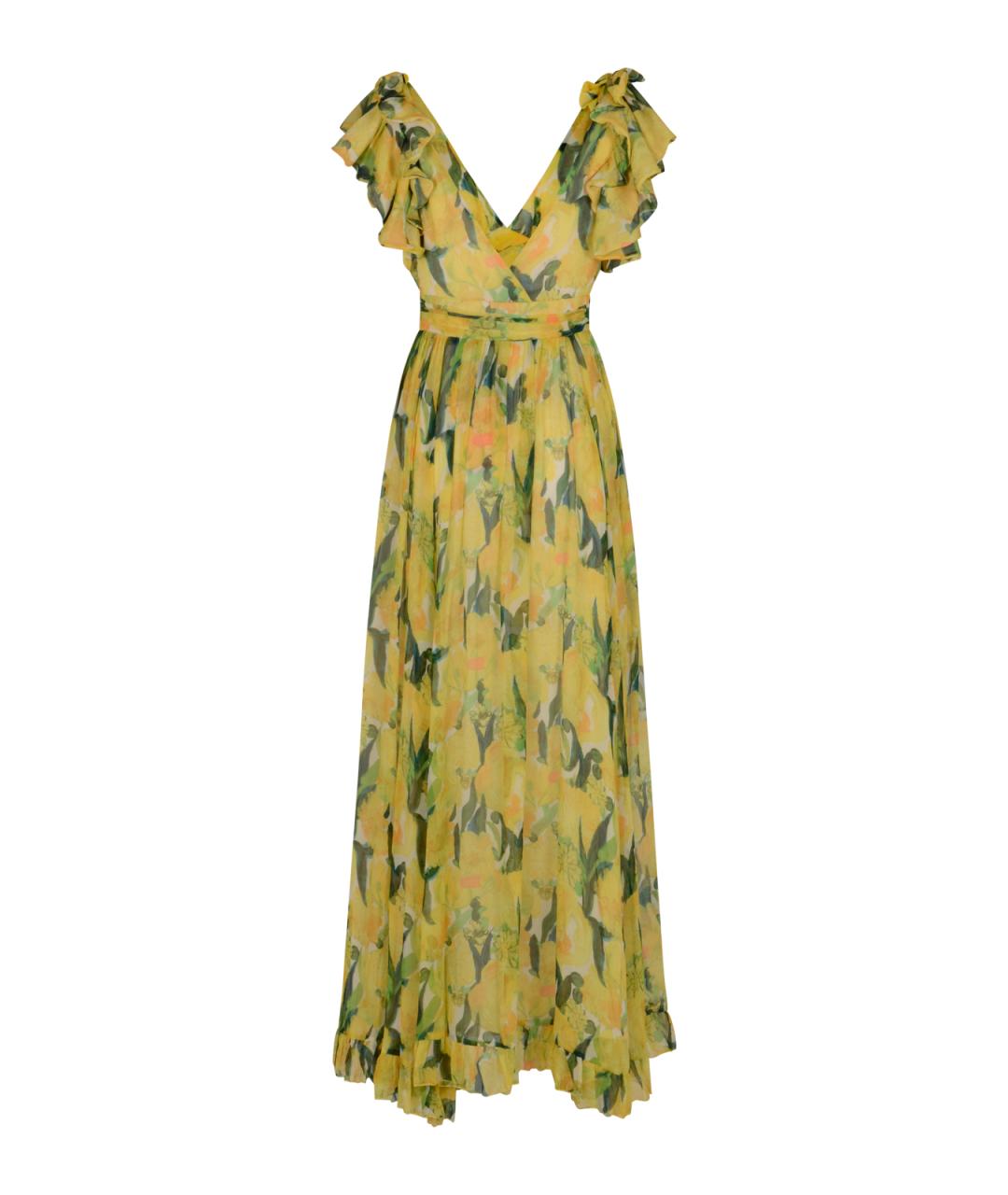 LA DOUBLEJ Желтое шелковое повседневное платье, фото 2