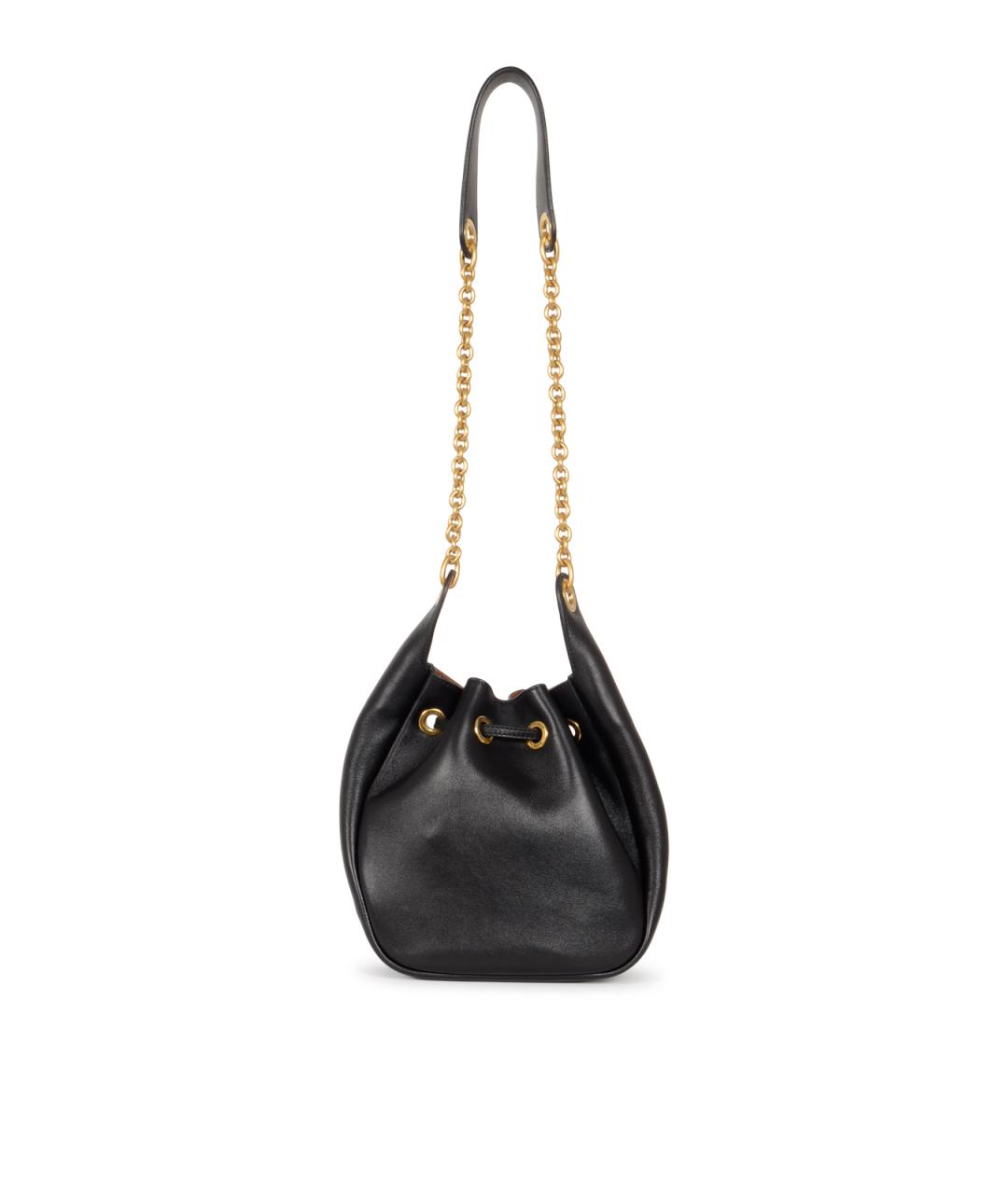 SAINT LAURENT Черная кожаная сумка через плечо, фото 3