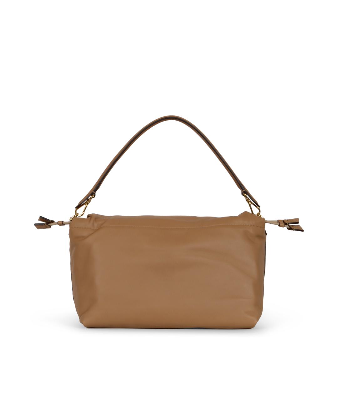 FENDI Коричневая кожаная сумка через плечо, фото 3