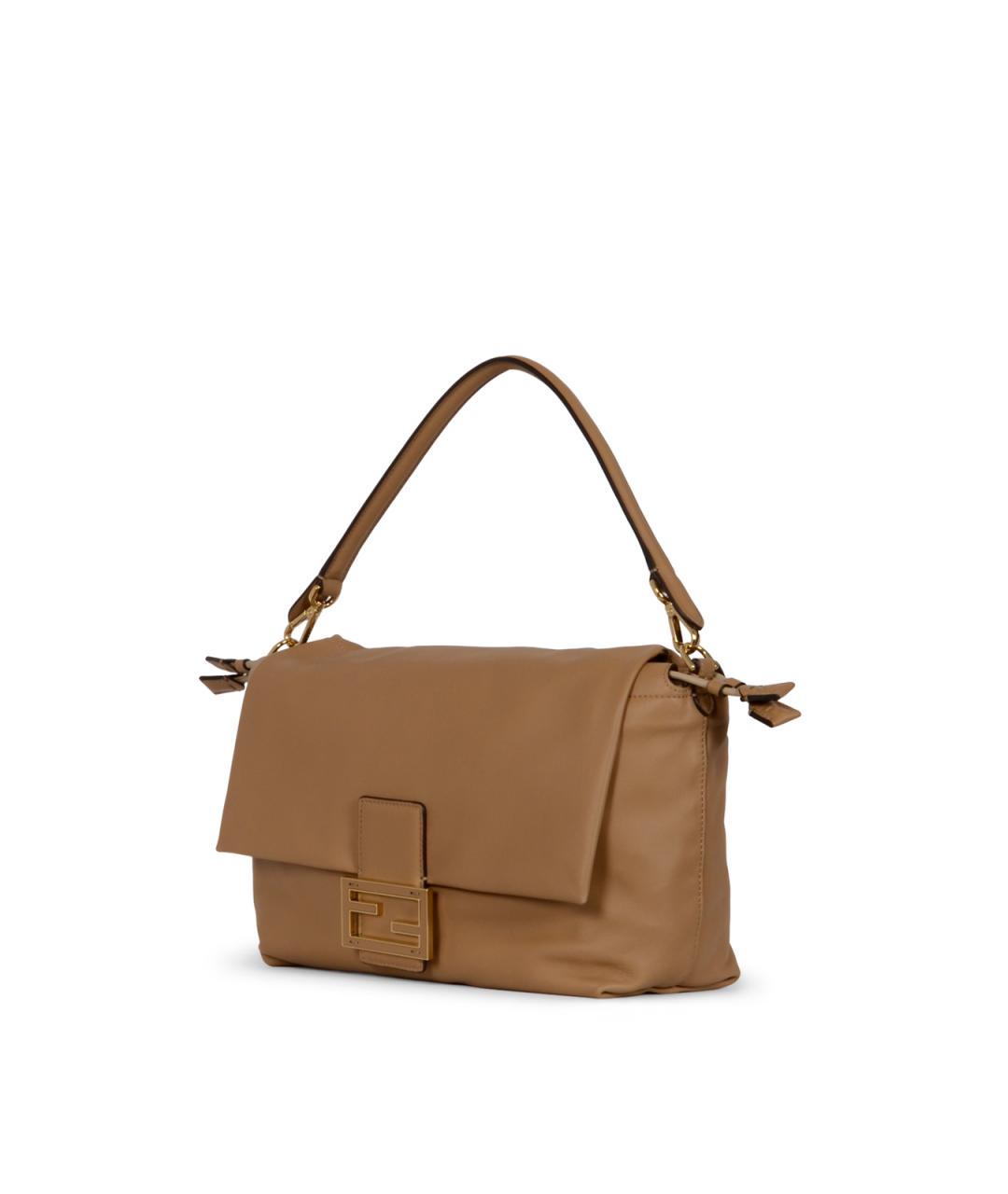 FENDI Коричневая кожаная сумка через плечо, фото 2