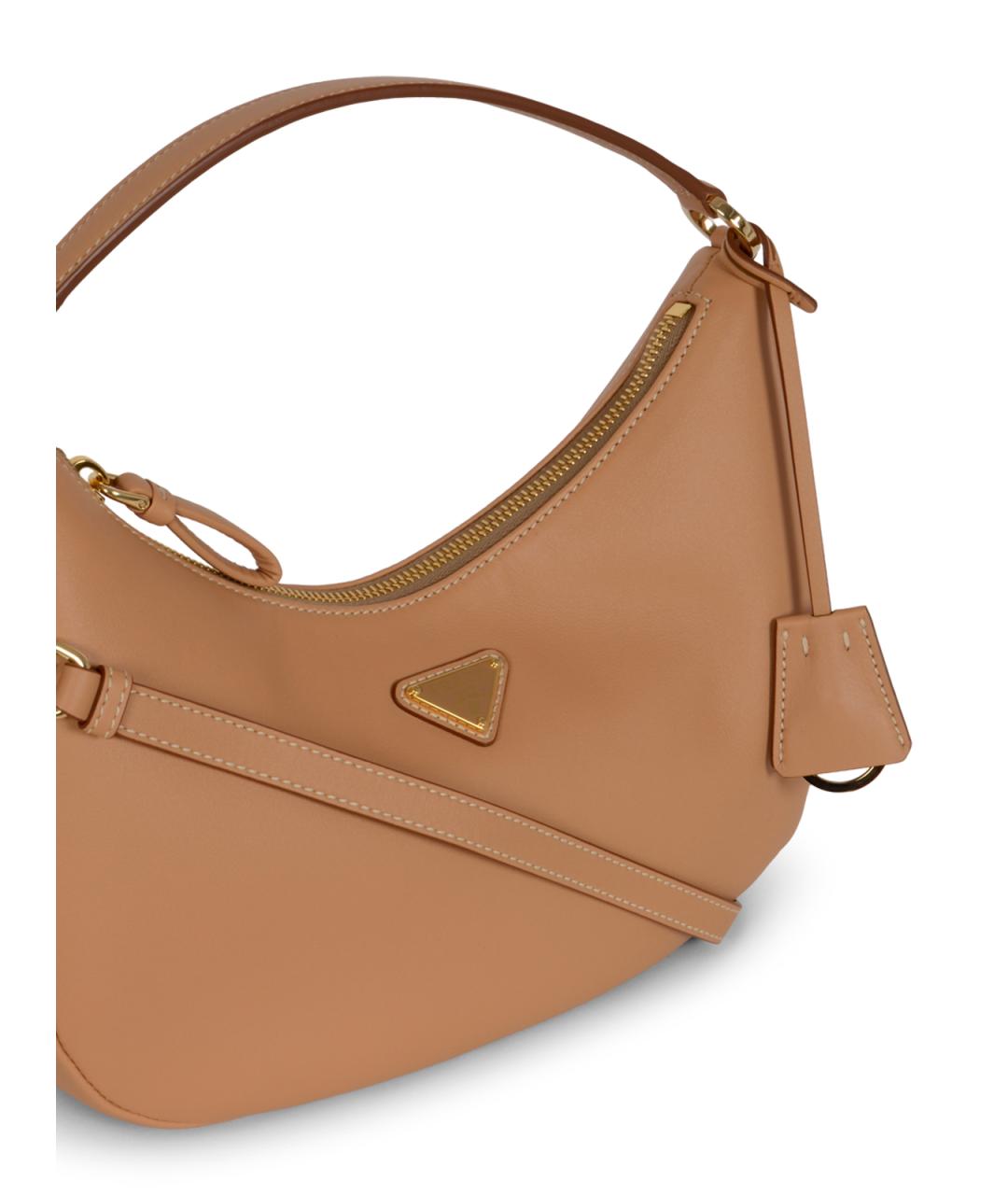 PRADA Бежевая кожаная сумка через плечо, фото 4