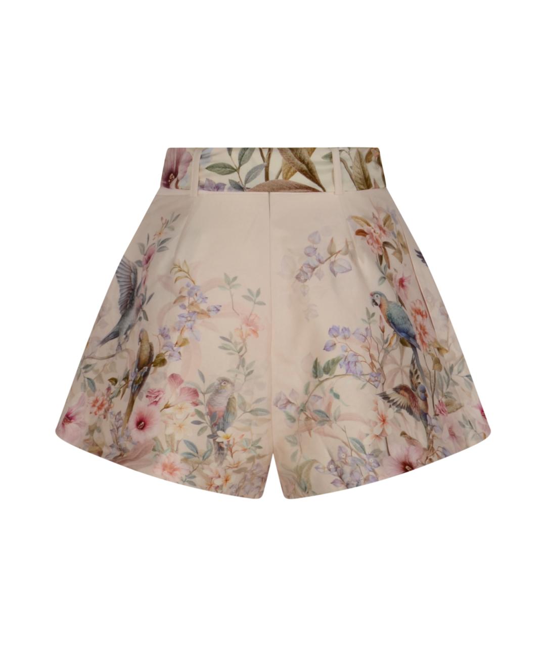 ZIMMERMANN Бежевые шелковые шорты, фото 2