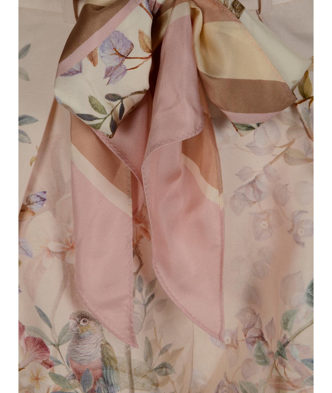 ZIMMERMANN Бежевые шелковые шорты, фото 3