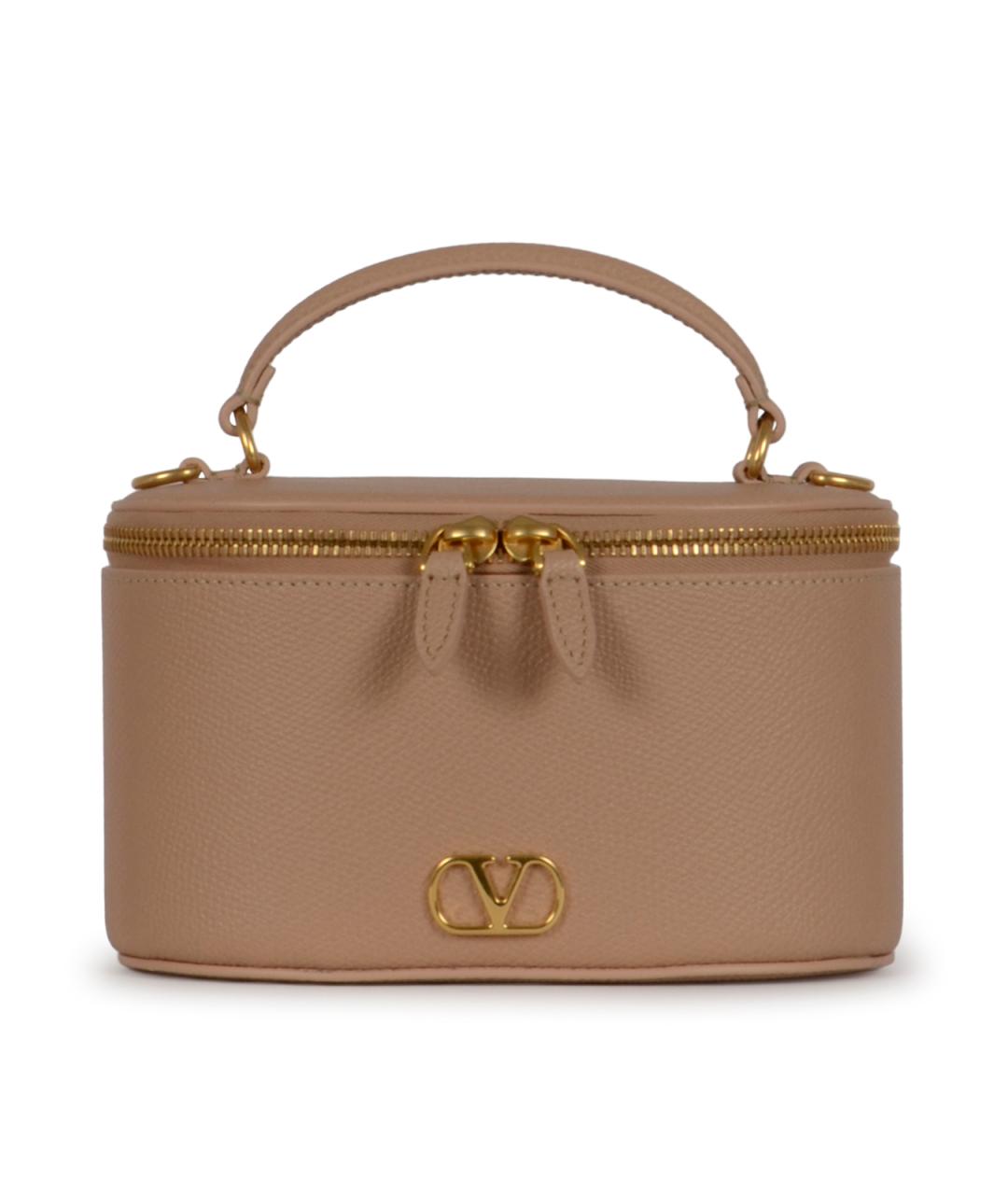 VALENTINO Розовая кожаная сумка через плечо, фото 1