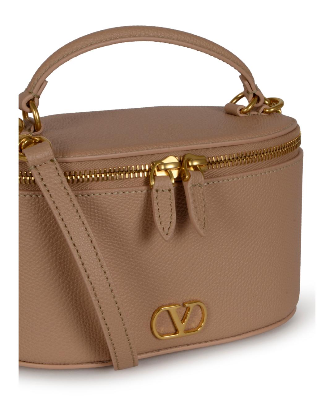 VALENTINO Розовая кожаная сумка через плечо, фото 4