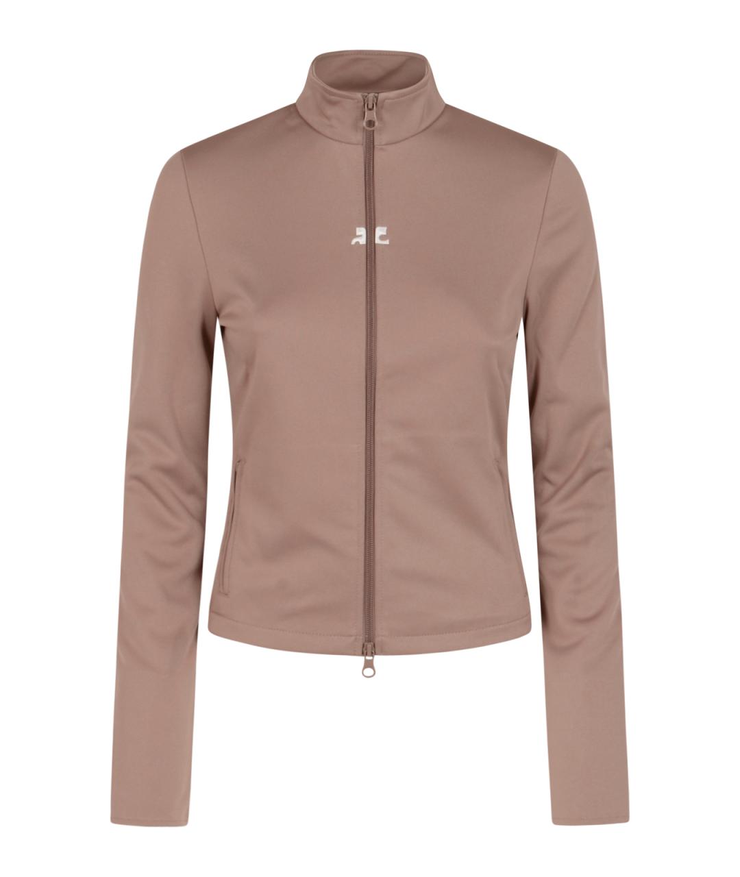 COURREGES Коричневая полиэстеровая куртка, фото 1