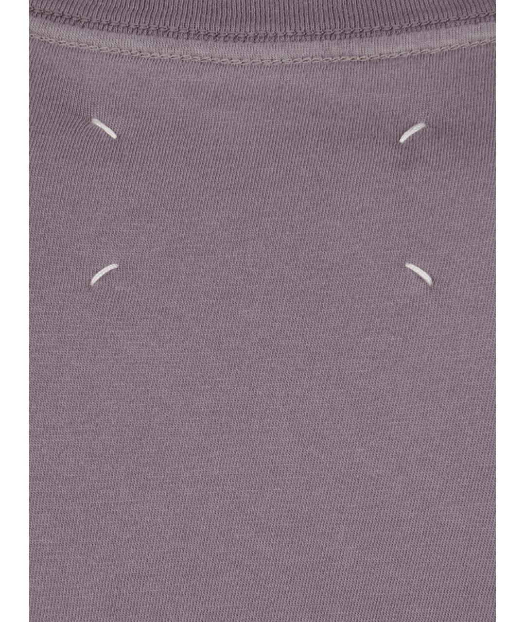 MAISON MARGIELA Фиолетовая хлопковая футболка, фото 3