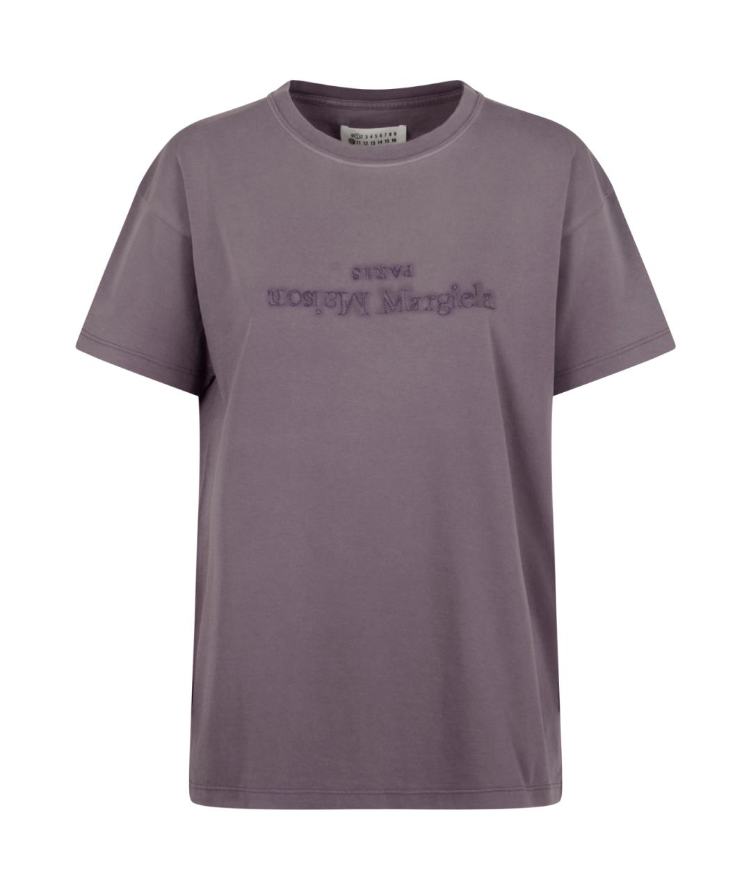 MAISON MARGIELA Фиолетовая хлопковая футболка, фото 1