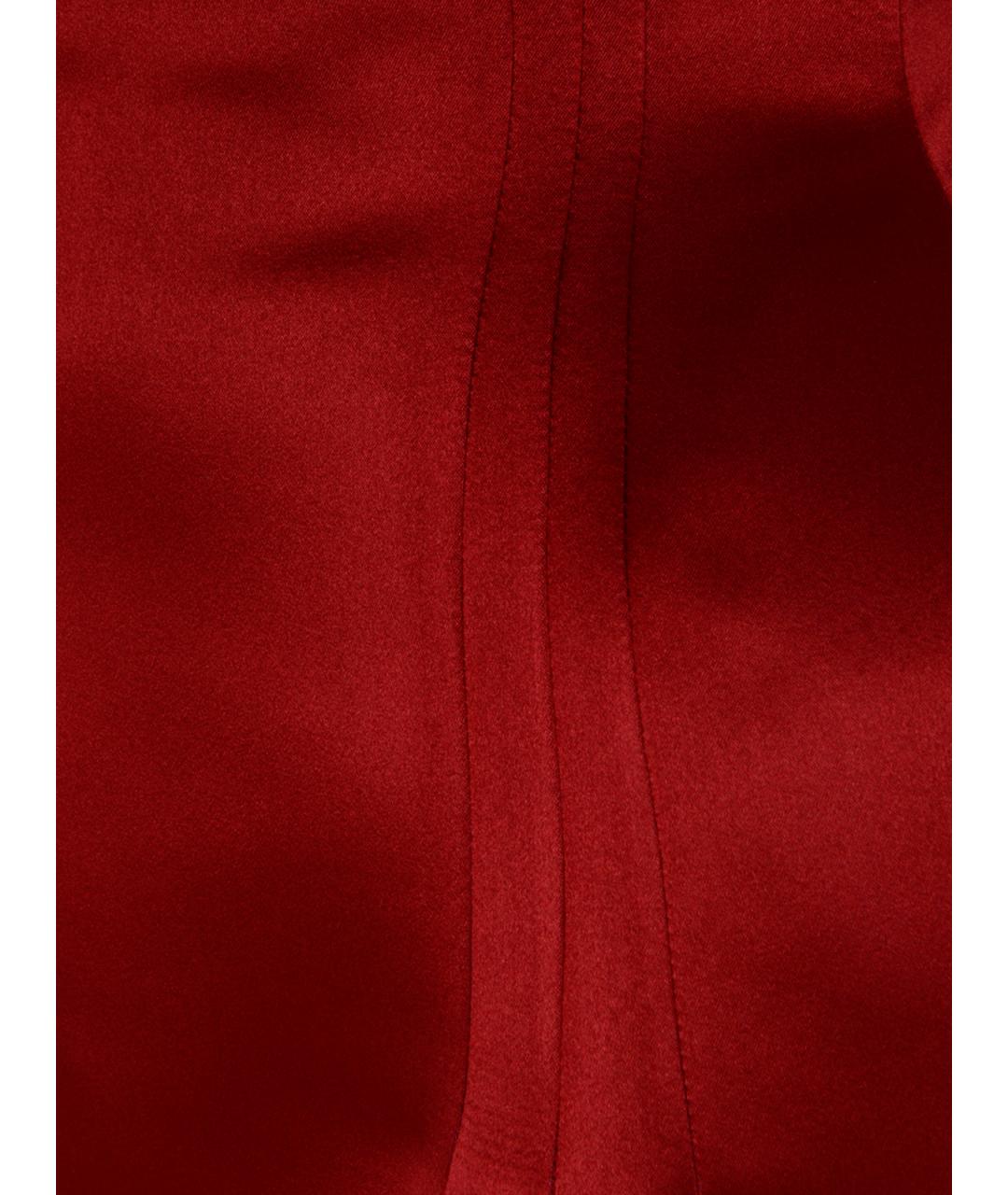 MAGDA BUTRYM Бордовое шелковое коктейльное платье, фото 3