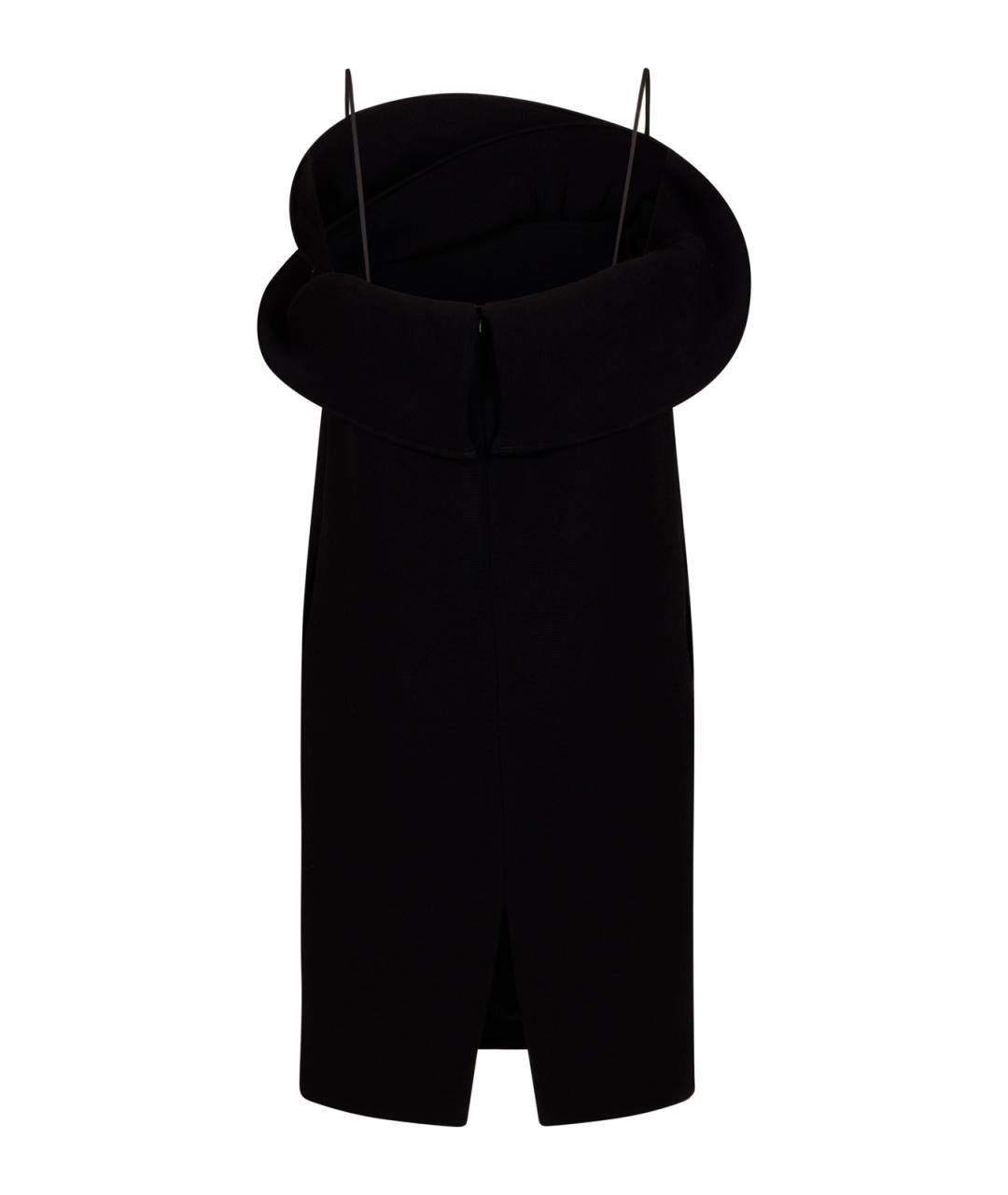 MAGDA BUTRYM Черное полиамидовое повседневное платье, фото 2