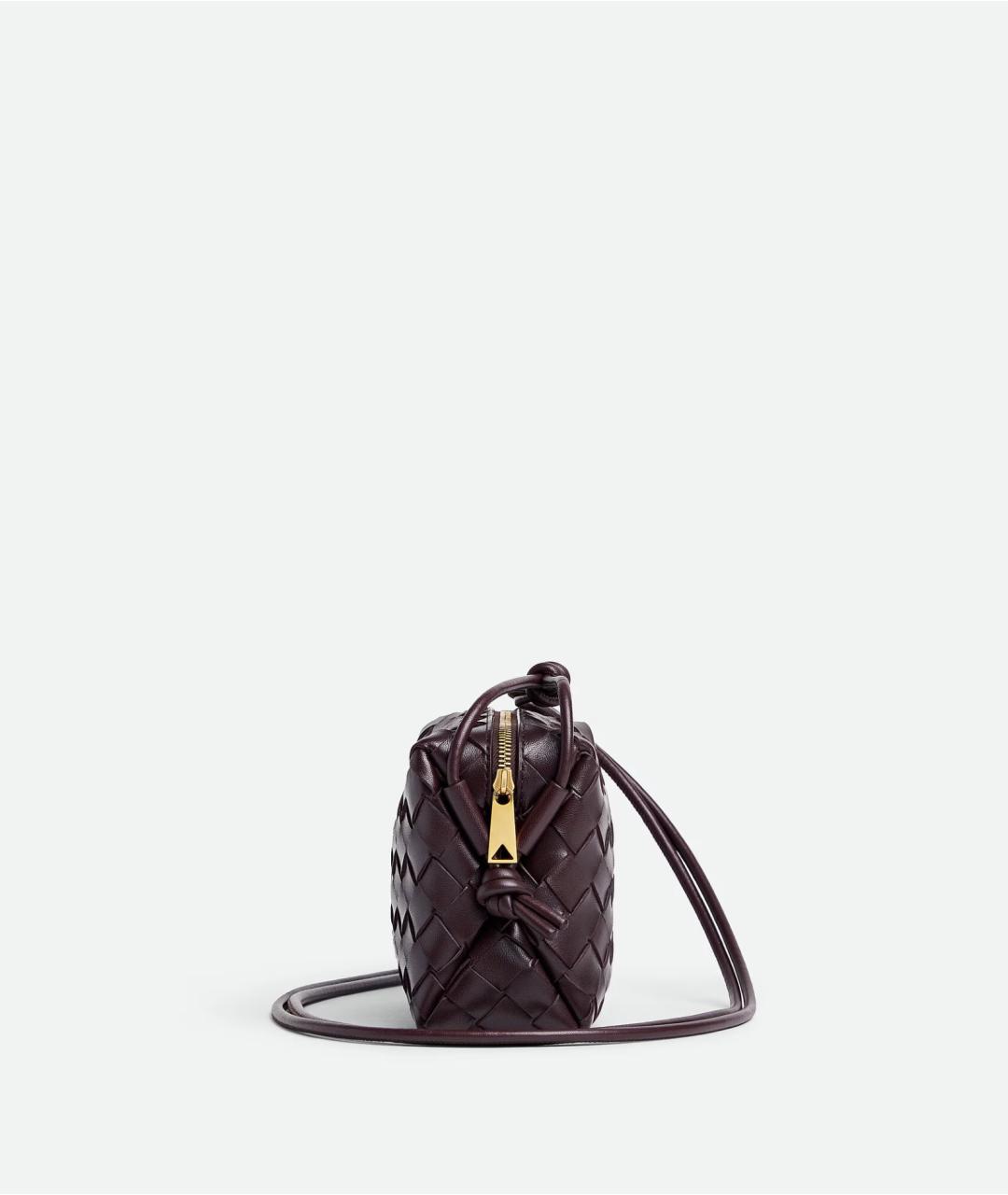 BOTTEGA VENETA Бордовая кожаная сумка через плечо, фото 4