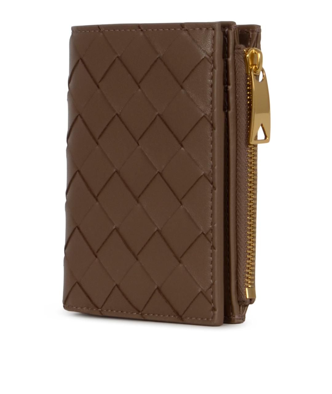 BOTTEGA VENETA Коричневый кожаный кошелек, фото 2