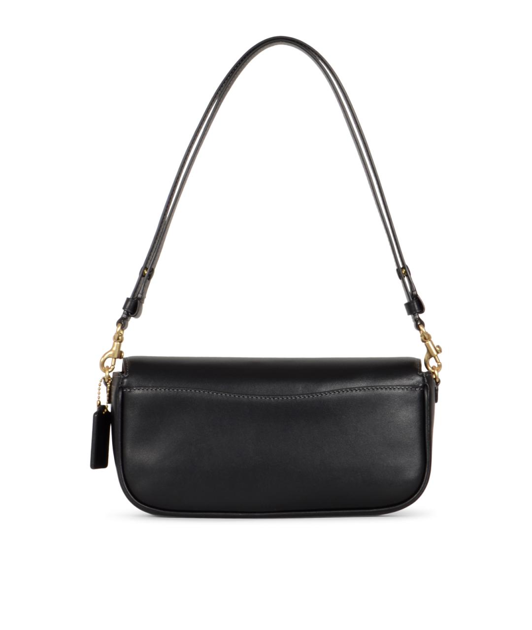 COACH Черная кожаная сумка через плечо, фото 3