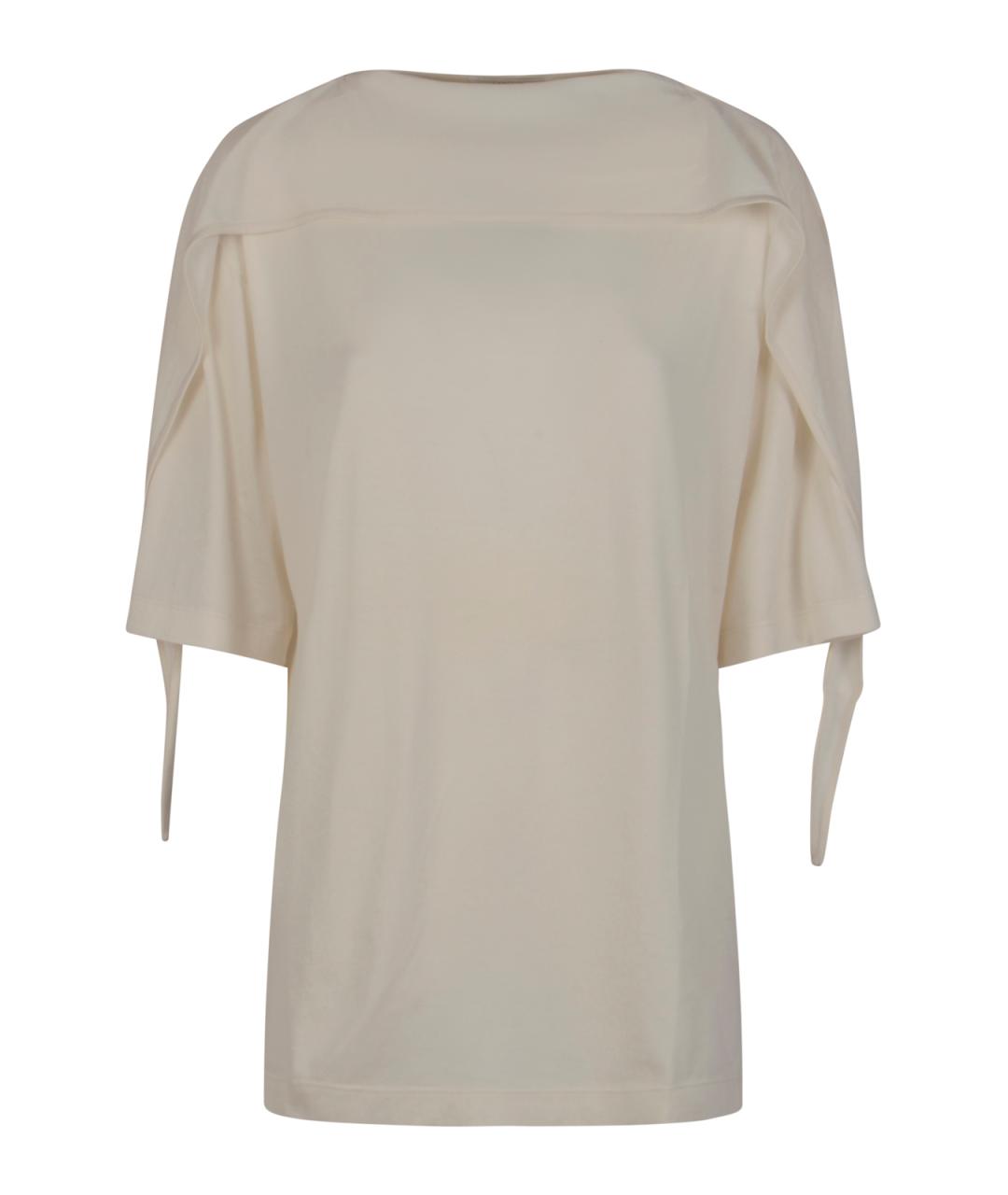 LEMAIRE Бежевая хлопковая футболка, фото 1