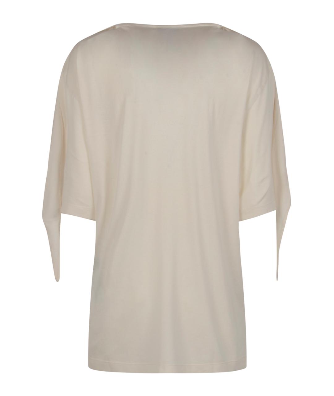 LEMAIRE Бежевая хлопковая футболка, фото 2