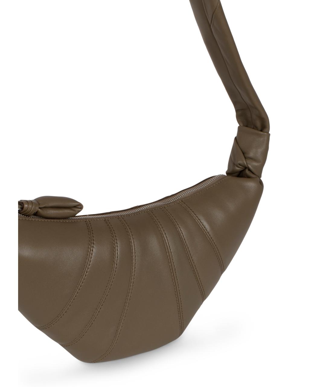 LEMAIRE Хаки кожаная сумка на плечо, фото 4