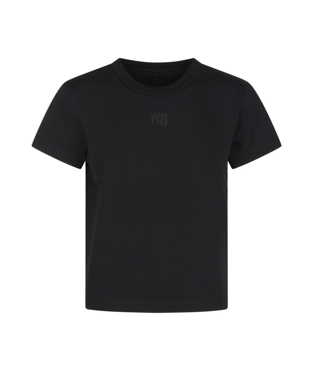 ALEXANDER WANG Черная хлопковая футболка, фото 1