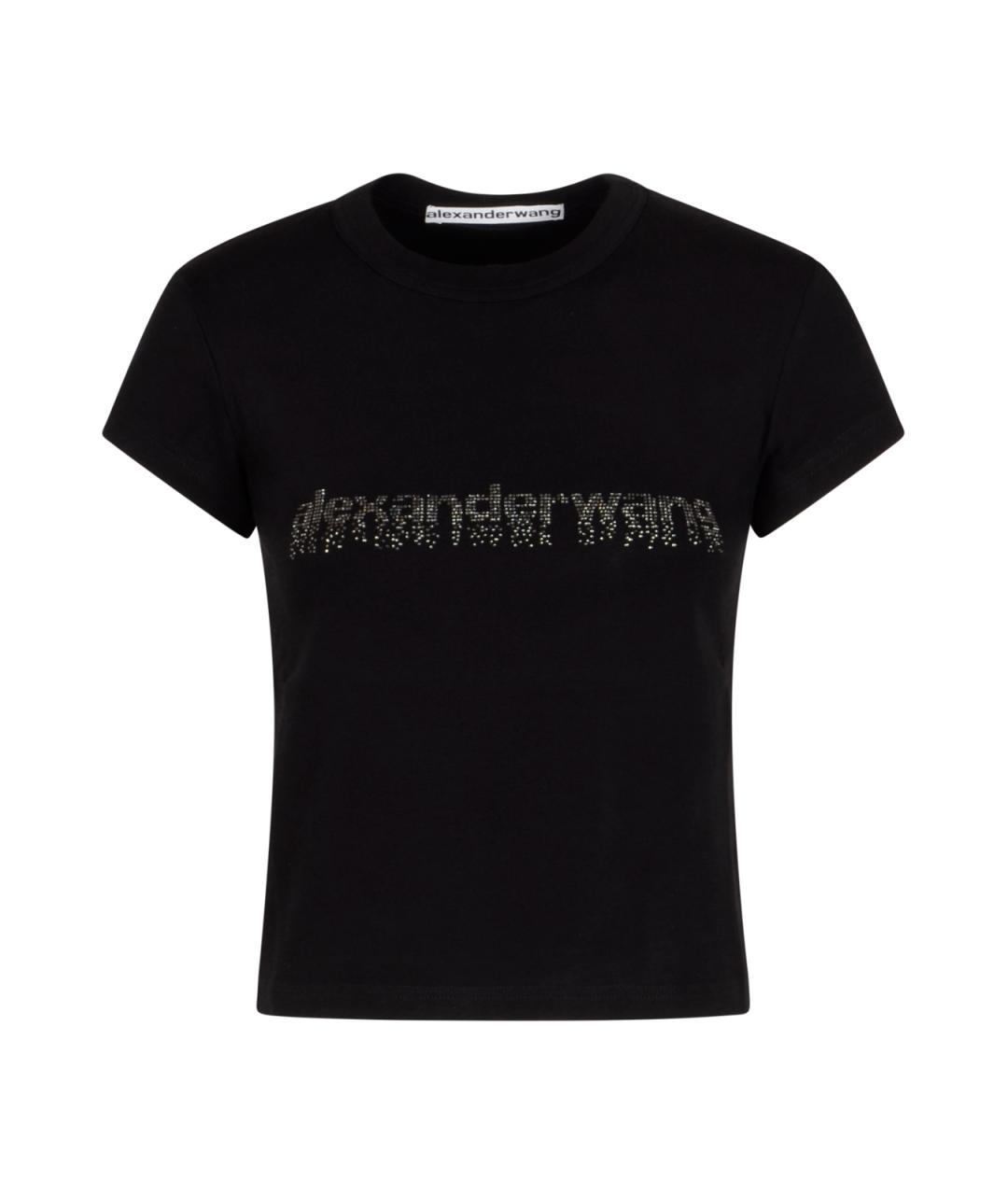 ALEXANDER WANG Черная хлопковая футболка, фото 1