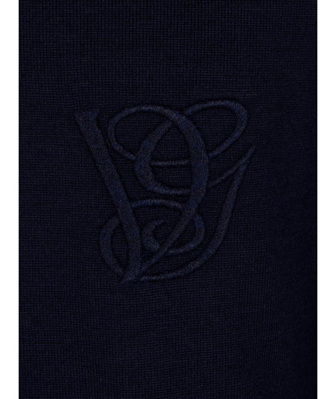 VALENTINO Темно-синяя шерстяная водолазка, фото 3