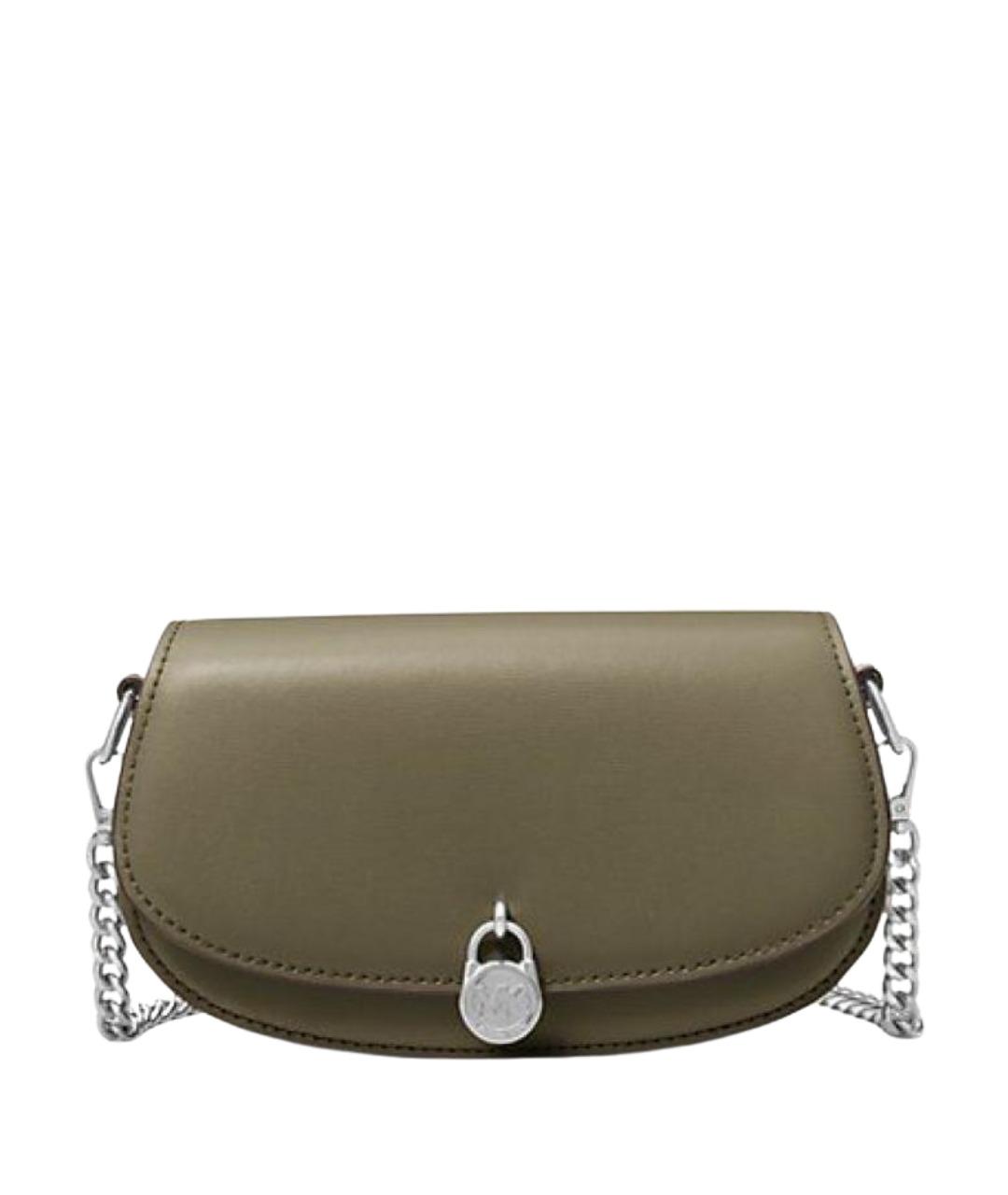 MICHAEL KORS Хаки кожаная сумка с короткими ручками, фото 1