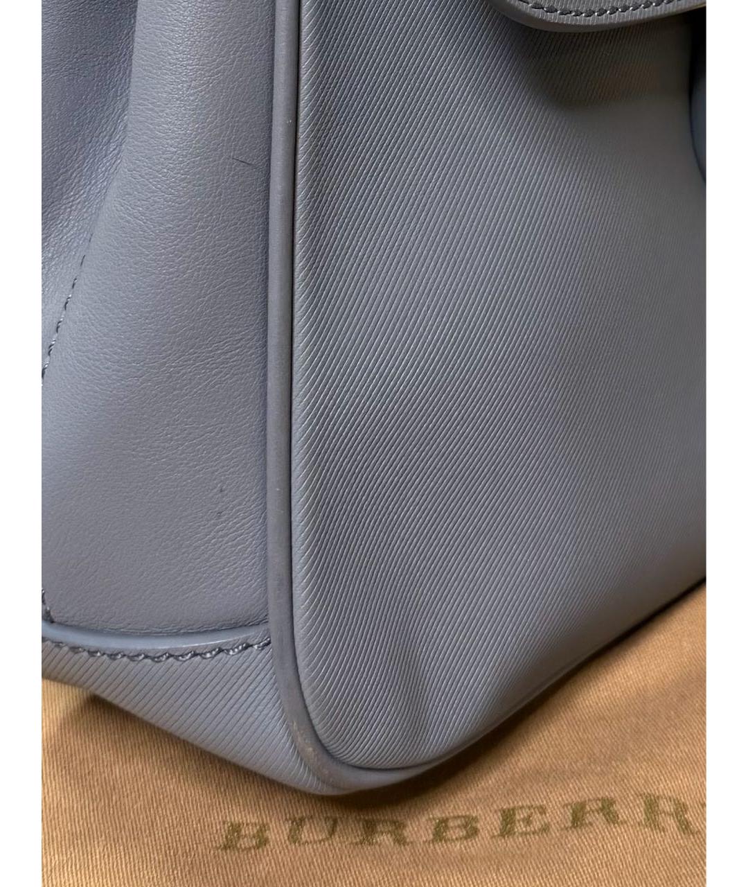 BURBERRY Голубая кожаная сумка через плечо, фото 7