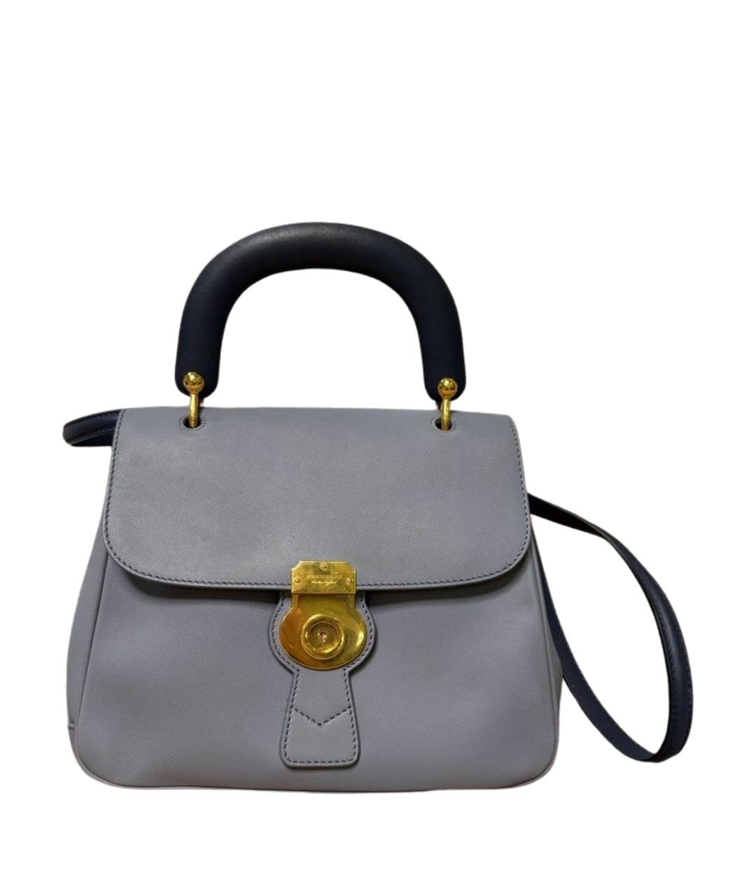 BURBERRY Голубая кожаная сумка через плечо, фото 1