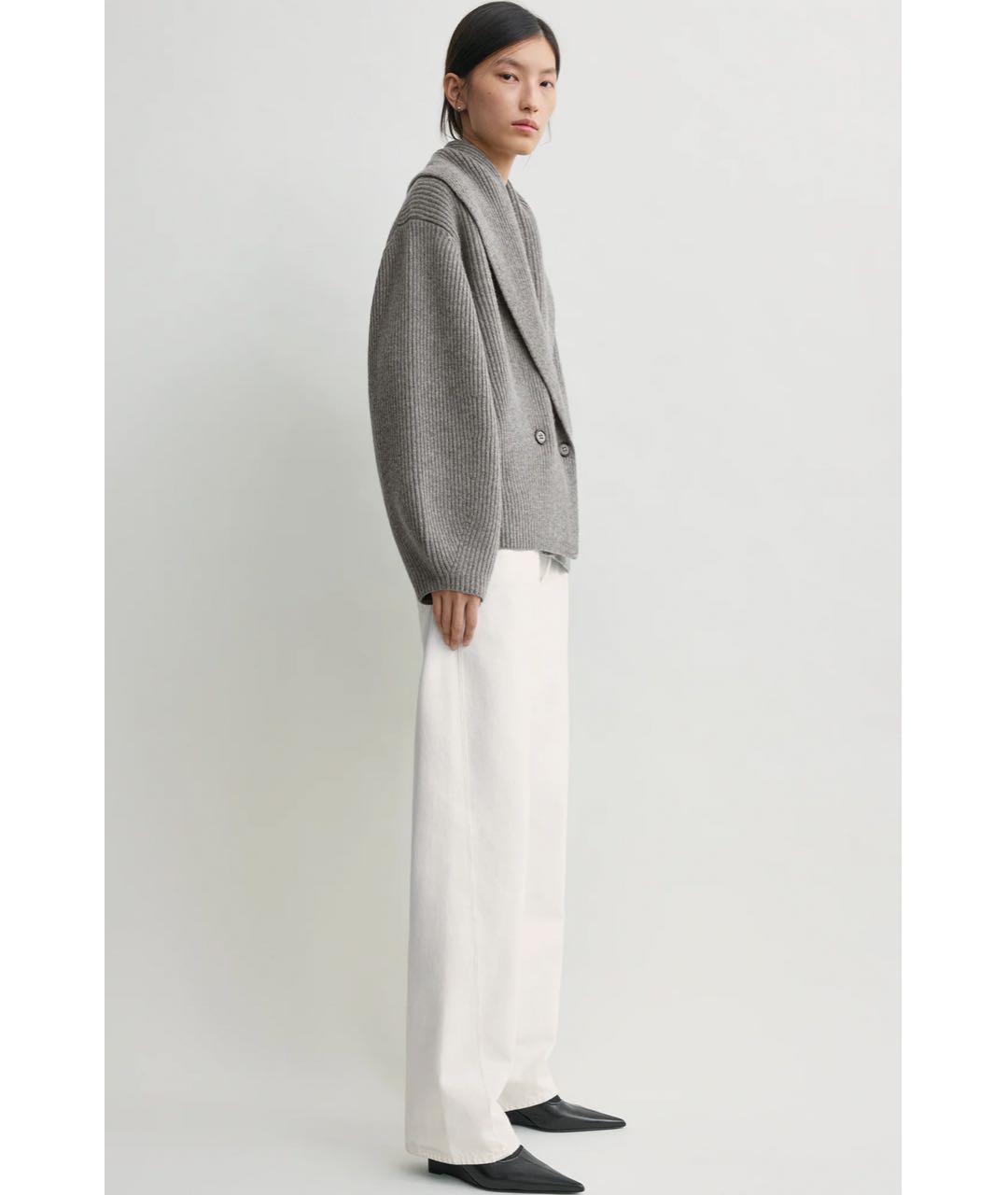 TOTEME Серый шерстяной кардиган, фото 4