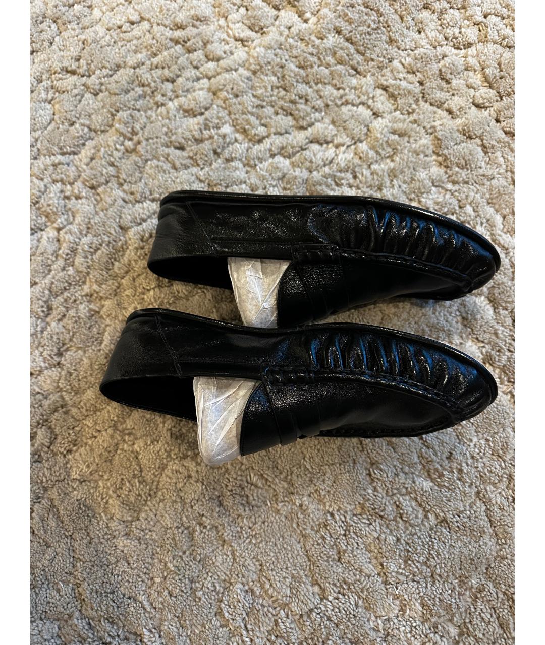 SAINT LAURENT Черные кожаные лоферы, фото 5