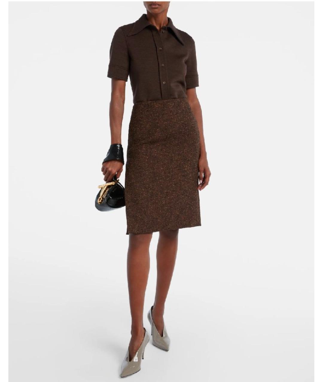 GUCCI Коричневая шерстяная рубашка, фото 7