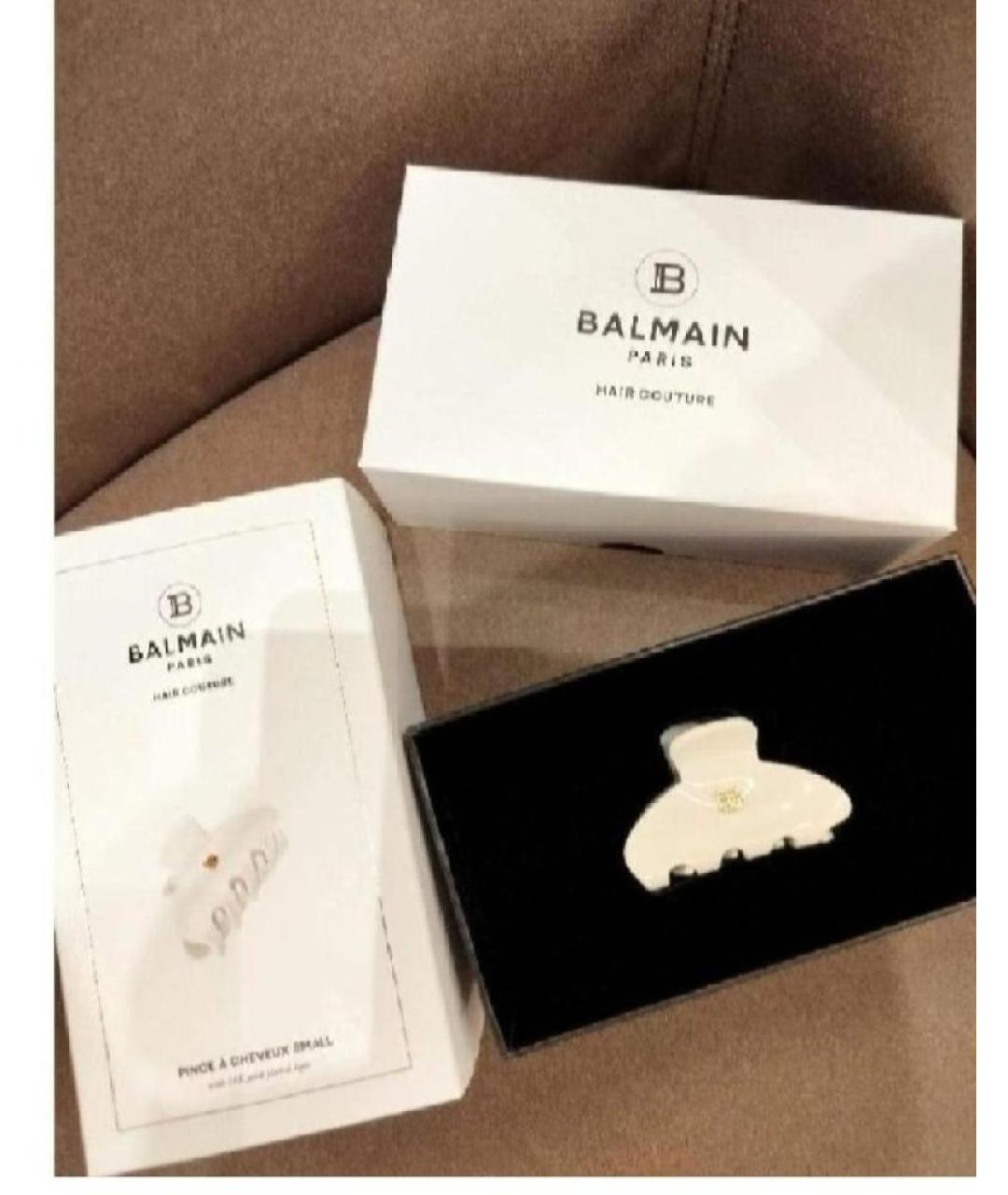 BALMAIN Белая заколка, фото 3