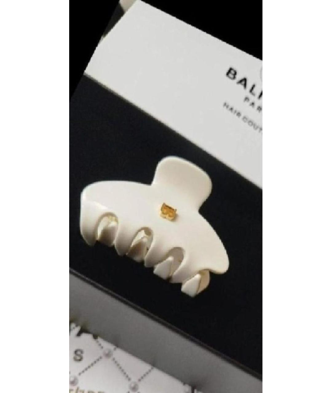 BALMAIN Белая заколка, фото 6