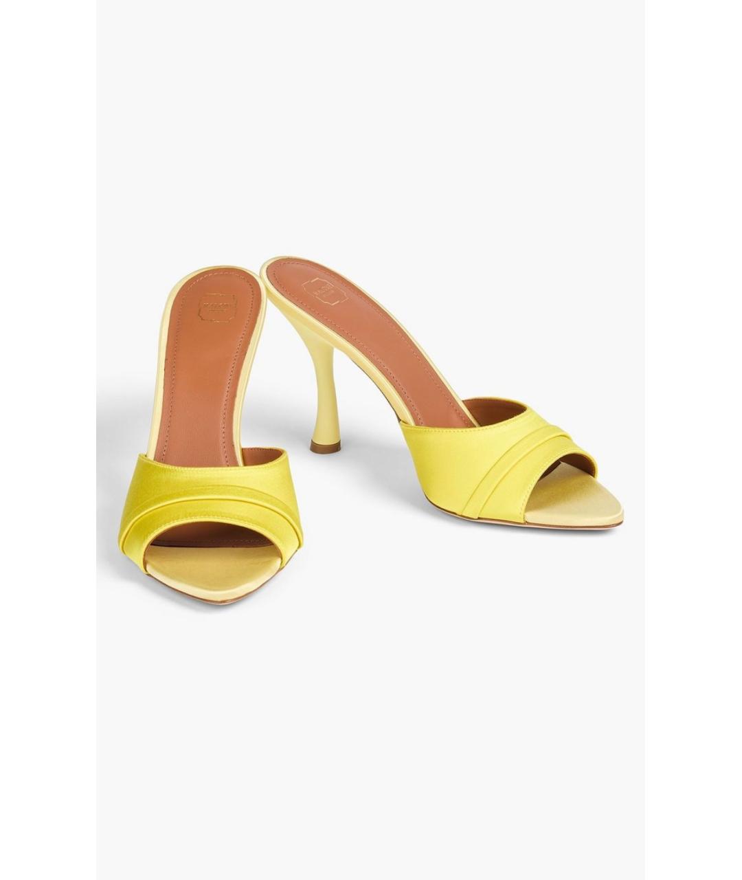 MALONE SOULIERS Желтые текстильные мюли, фото 2