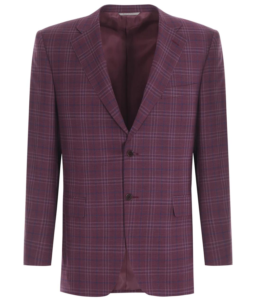 CANALI Бордовый шерстяной пиджак, фото 1