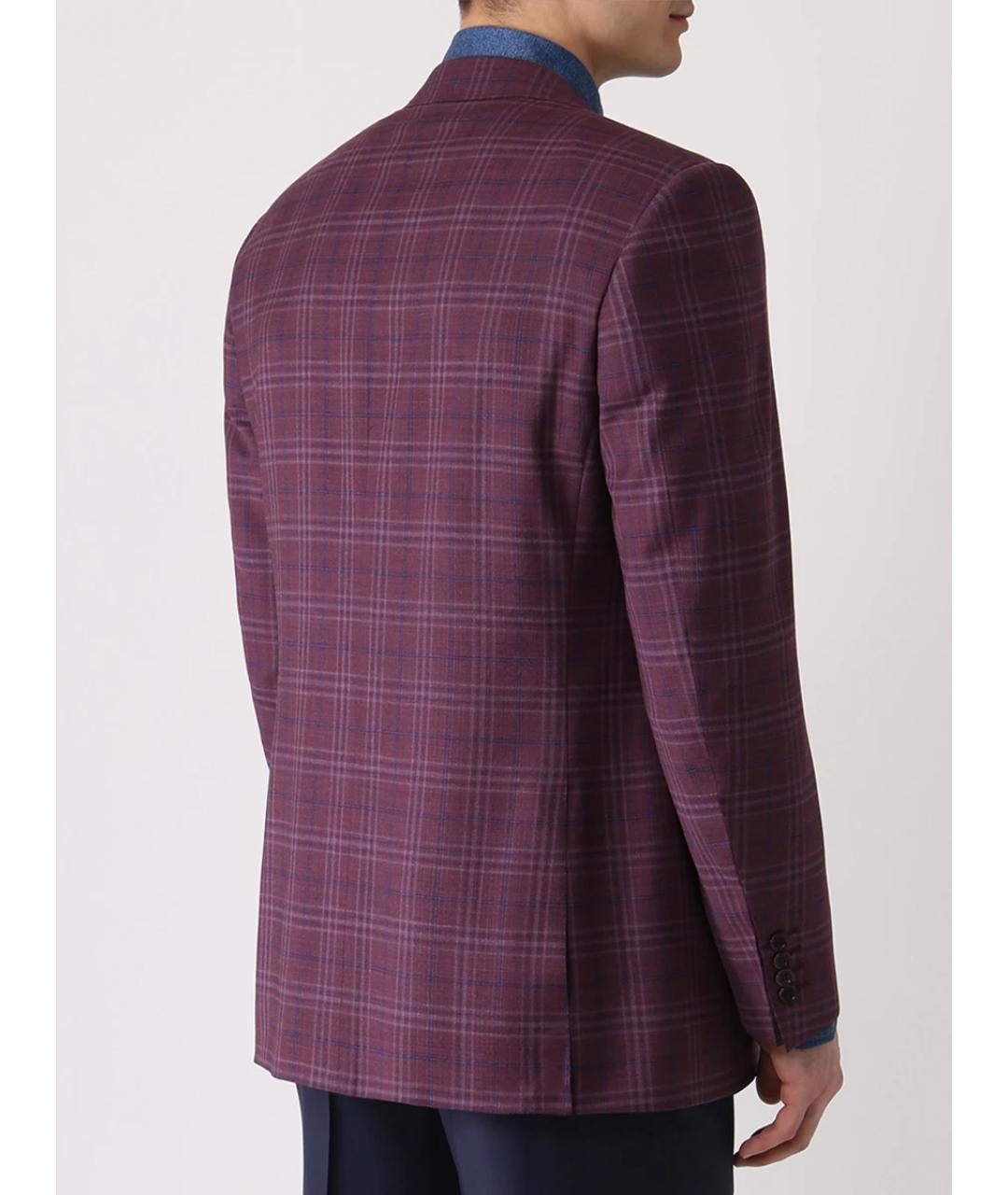 CANALI Бордовый шерстяной пиджак, фото 3
