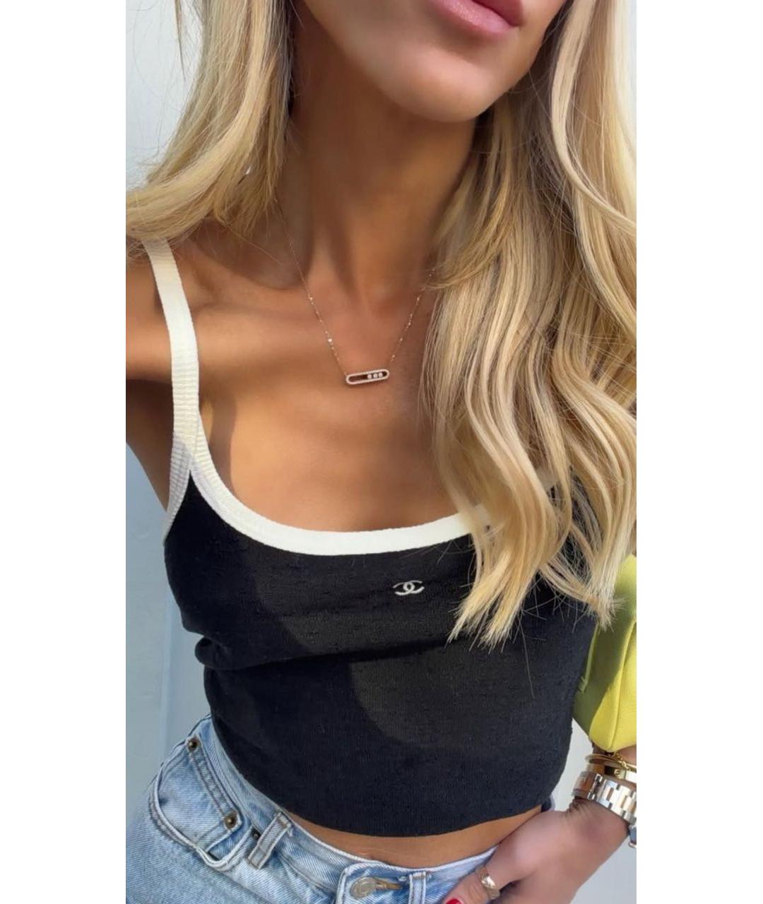 CHANEL Черная майка, фото 2