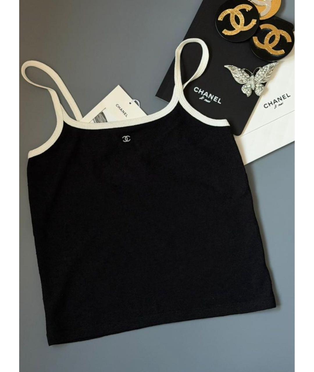 CHANEL Черная майка, фото 3