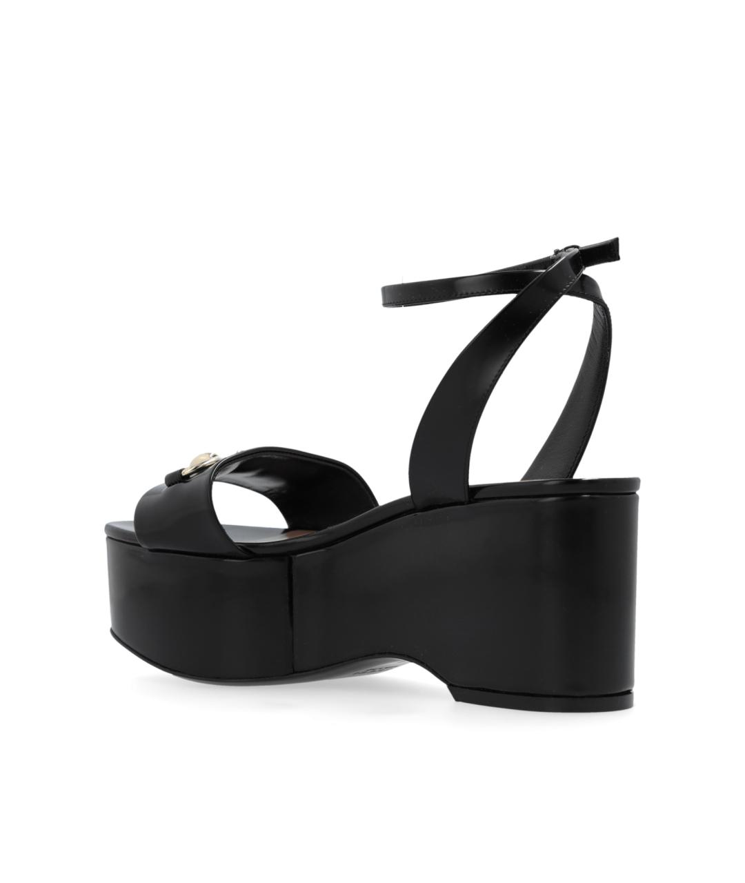 GUCCI Черные кожаные сандалии, фото 4