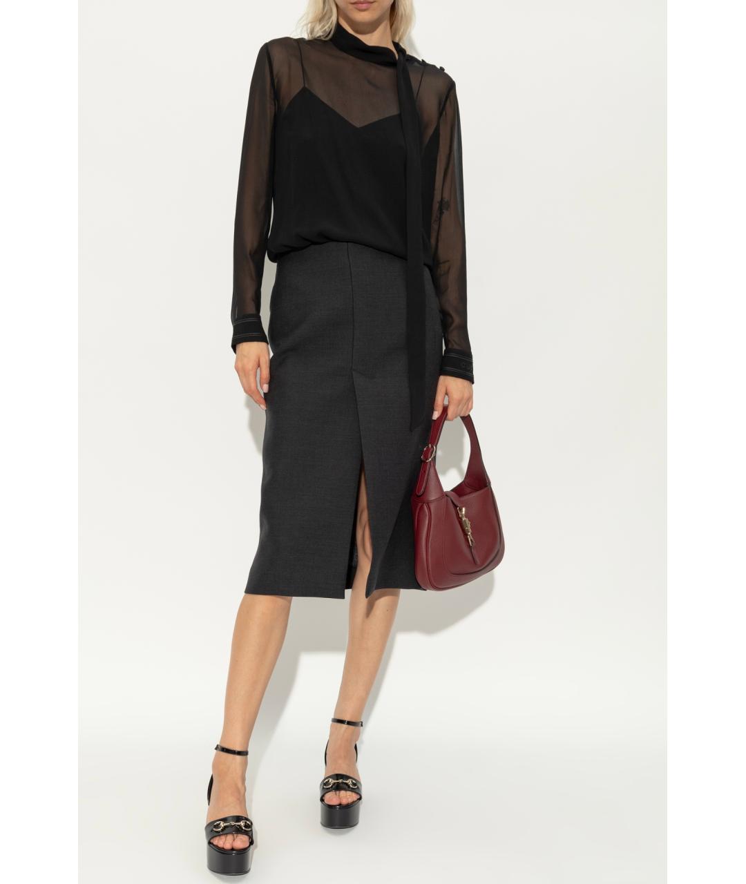 GUCCI Черные кожаные сандалии, фото 6